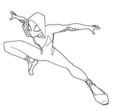 Spider Man Into The Spider Verse Gwen Coloring Page Superhero Coloring Pages Coloring Pages Spider Coloring Page