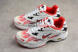 Supreme X Nike Zoom Streak Spectrum Plus White Habanero Red Aq1279 100 Nike Nike Zoom Nike Shoes Air Max