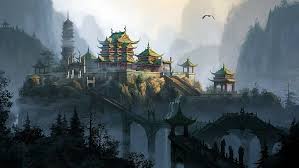 Your asian landscape stock images are ready. Hd Wallpaper Landscape Fantasy Art Asian Architecture Wallpaper Flare