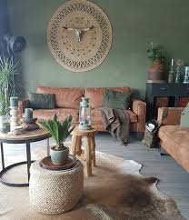 Modern Boho Living Room Space Earthy Tones Indoor Plants Nature Natural Vibes Home D Living Room Inspiration Bohemian Living Room Living Room Designs