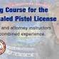 Concealed Pistol Class, Saturday, November 1 event image