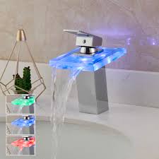 12tall square style waterfall bathroom sink faucet vanity sink mixer tap chrome faucet total height (cm):31,2 (12,2), function: Bathroom Vanity Basin Chrome Led Glass Waterfall Spout Taps Single Level Faucet Buy Sink Waterfall Faucets Sink Waterfall Faucets Basin Tap Product On Alibaba Com