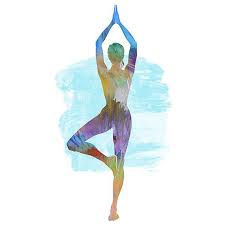 Yoga Art Tree Pose 2 Moon Colors Large Yoga Etsy Yoga Art Yoga Artwork Yoga Wall Art