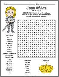 Length will vary depending on format viewed. French History Worksheet Joan Of Arc Word Search By Puzzles To Print History Worksheets Kids Worksheets Printables Joan Of Arc