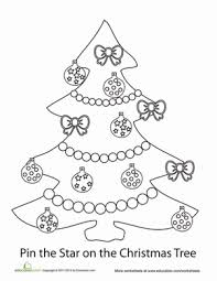Pin The Star On The Christmas Tree Christmas Worksheets Christmas Christmas Tree