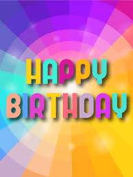 Rainbow Circle Happy Birthday Card Birthday Greeting Cards By Davia Best Happy Birthday Message Happy Birthday Wishes Cards Happy Birthday Messages