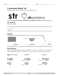 Learn The 3 Letter Consonant Blend Str And More In The Success With Phonics Series Blends Worksheets Letter Blends Lettering