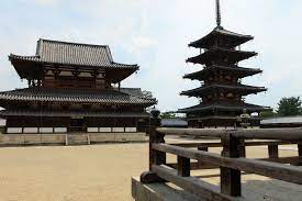 The Pagoda And Kondo Of Horyu Ji Temple Japanese Temple Pagoda Buddhist Temple