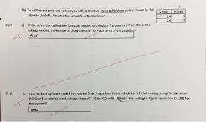 Here's a primer to help you decipher them and make the right decisions for your project. Solved 15 To Calibrate A Pressure Sensor You Collect The Chegg Com
