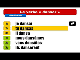 À la 2ème personne du singulier (tu) et au passé simple, la conjugaison du verbe danser s'écrit tu dansas et prend la. French Verbs Danser Indicatif Passe Simple Youtube
