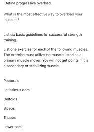 It also works your upper back, shoulders, glutes. Define Progressive Overload What Is The Most Effe Chegg Com