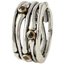 Pre Owned Pandora Black Diamond Cz Funny Bones Ring Size 6 Black Diamond Jewelry Sterling Silver Rings Bands Pandora Black