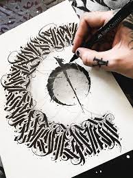 61 graffiti artists share their styles | bombing science. Gothic Calligraphy Tattoo Lettering Dark Blackwork Style By Noeko Tattoo Lettering Styles Tattoo Lettering Fonts Tattoo Lettering