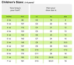 68 Disclosed Shoe Size And Age Chart