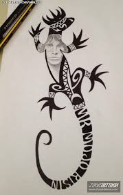 Tattoo Flash Of Lizards, Jim Morrison, Animals