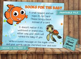 Finding Nemo Book Request Tickets For Baby Shower Instant Etsy Nemo Baby Shower Finding Nemo Baby Shower Nemo Baby