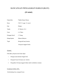 Berikut contoh rancangan pengajaran harian (lesson plan) bagi mata pelajaran kssr tahun 1 dan 2. Rancangan Pengajaran Harian