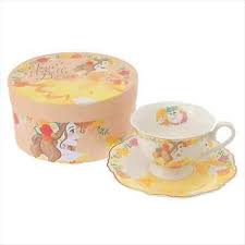Beauty And The Beast Belle Tea Cup Saucer Set Flower Design Disney Store Japan Tea Cups Cup And Saucer Set Tea