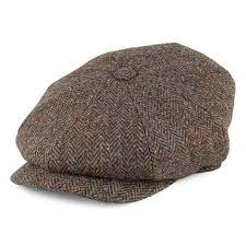 Jaxon James Harris Tweed Northbay Newsboy Cap Olive Brown Newsboy Cap Harris Tweed Newsboy