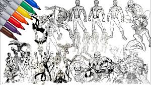 Collection by alisha at picture the magic. Spider Man And The Avengers All Spider Man Coloring Pages Ho To Draw Spider Man Youtube