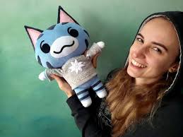 Lolly Cat Animal Crossing Plush Figure Lolly Cat Villager Animal Crossing  Plush Handmade Decorative Plush Figurine Acnh Stitches Plush