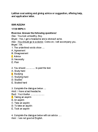 Check spelling or type a new query. Latihan Soal Asking N Giving Suggestion And Offering Help And Application Letter Pdf Business