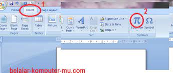 Membuat rumus integral di word. Cara Menulis Rumus Matematika Di Microsoft Word 2007 Dan 2010 Belajar Komputer Mu