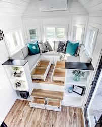 Each bin neatly holds several pairs of sneakers, sandals. 16 Tiny House Storage Ideas Hacks Extra Space Storage
