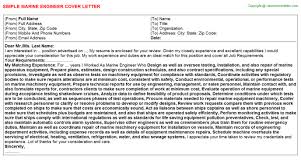 Bachelor of science in marine transportation graduated in cebu city philippines, june 1994. Marine Engineer Cover Letters