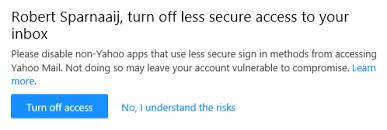Next to allow less secure apps: Repeated Password Prompts And Sync Issues After Turning Off Less Secure Apps In Yahoo Mail Msoutlook Info