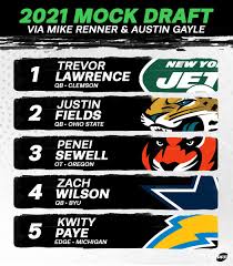 There's a reason we've talked about teams tanking for. Pff Draft On Twitter 2021 Nfl Mock Draft