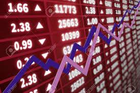 interactive stock market with chart stock photo picture and