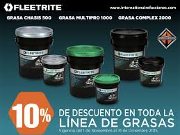 Fleetrite Todo El Mes De Noviembre Y Diciembre Le Ofrecemos Descuento En Toda La Linea De Grasas Para Componentes De Chasis De Us Grasa Punto De Venta 10 De