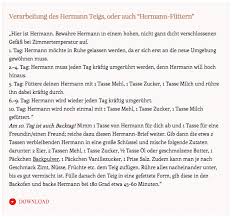 Weitere ideen zu hermann kuchen, hermann teig, hermann rezept. Hermann Kuchen Backen Hermann Teig Rezept Anleitung