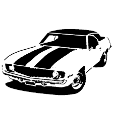 Black And White Camaro Clipart 1969 Camaro Stencil Camaro Automotive Illustration Stencils