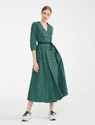 Cotton Poplin Dress Weekend Maxmara Poplin Dress Cotton Voile Dress Wrap Around Dress