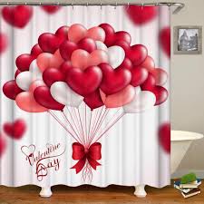 Maybe you would like to learn more about one of these? Clearance Happy Valentine S Day Shower Curtain Romantic Pink Heart Balloons Polyester Fabric Bath Curtains With Hooks Walmart Com Walmart Com