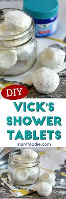 Diy Vicks Shower Tablets Recipe Homemade Decongestant Disks For The Shower To Bring Cold Relief Diygifts Showe Video Shower Tablets Vicks Shower Bath Bombs Diy