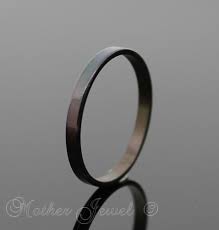 Black Stainless Steel Ladies Mens Boys 2mm Thin Wedding Anniversary Band Ring Mens Wedding Rings Black Band Ring Rings For Men