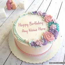 Simple Cake Designs For Beginners Mybirthdaycake Friends Birthday Cake Birthday Cake With Flowers Birthday Cake Decorating