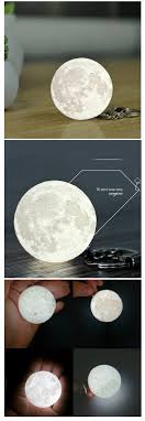 Glowing Moon Shaped Keychain Apollobox