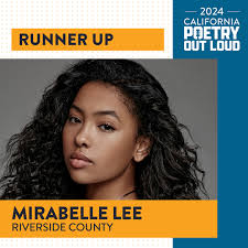 Congratulations to California Poetry Out Loud's newest state champion,  Riley O'Hara of Sonoma County!👏🏽👏🏿👏🏻 Mirabelle Lee of Riverside  County and Selah Johnson of Los Angeles County also placed as a runner-up  and