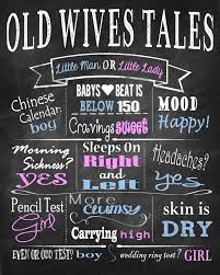 Customized Old Wives Tales Sign Gender Reveal Printable Baby Gender Reveal Gender Reveal Gender Reveal Shower