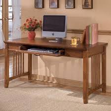 Ashley Furniture Cross Island Oak Large Leg Desk Dunk Bright Furniture Table Desk S Home Office Desks Home Office Furniture Large Computer Desk