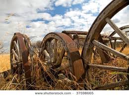 Old Wagon Wheels On A Farm Old Wagons Wagon Wheel Farm Wagons