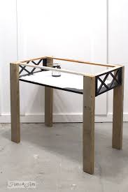 We know we like this table a lot. Repurposed Coffee Table Flip Up Desk With Office Stencilled Sign