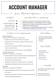 Prepares monthly financial statements including balance sheet, income statement, and cash flow statement. Account Manager Resume Sample Writing Tips Resume Genius