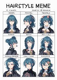 Byleth S Hairstyles Manga Hair Anime Hair Drawing Hair Tutorial