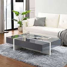 If you're looking for a style that stands out from the crowd, check out our round white gloss coffee tables that are not only sleek and elegant. Storm Coffee Table In Grey And White High Gloss With 4 Drawers Sale