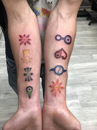 Digimon 8 original crests tattoo (courage, friendship, love, knowledge,  sincerity, reliability, hope, light) #ink spot Ottawa : r/digimon